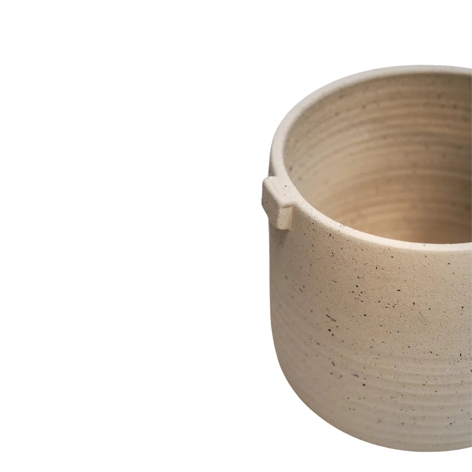 Oat Stoneware Handle Planter (17cm) - Image 4
