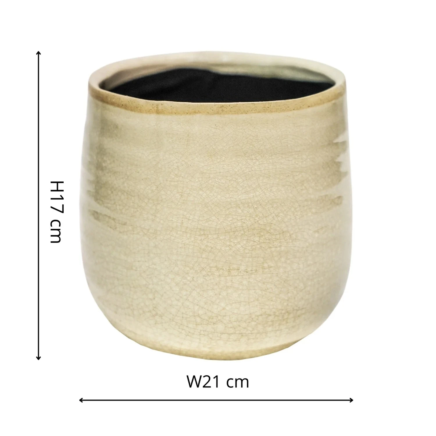 Como Cream Premium Glaze Planter (18cm Plant Pot) - Image 4
